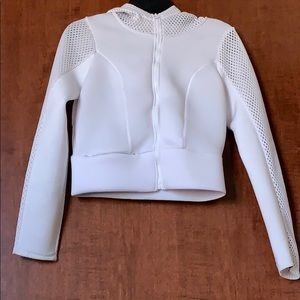 white jacket mid length jacket